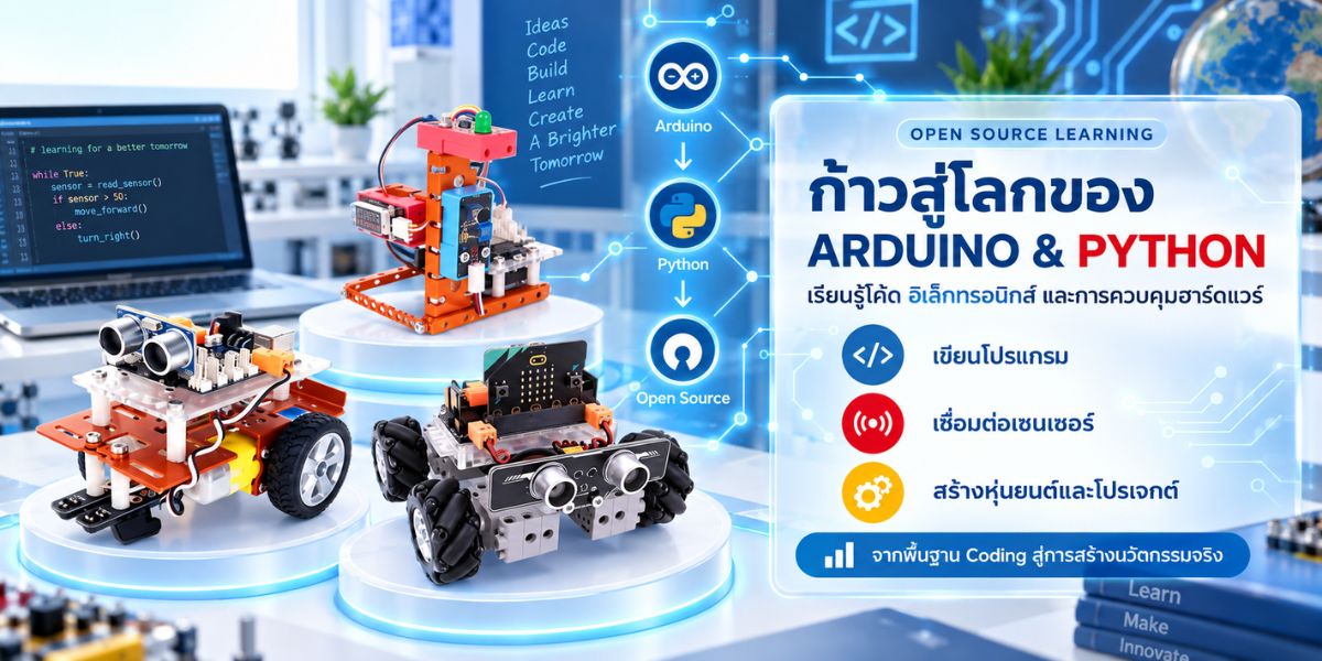 ชุดเรียนรู้ Arduino & Python หุ่นยนต์