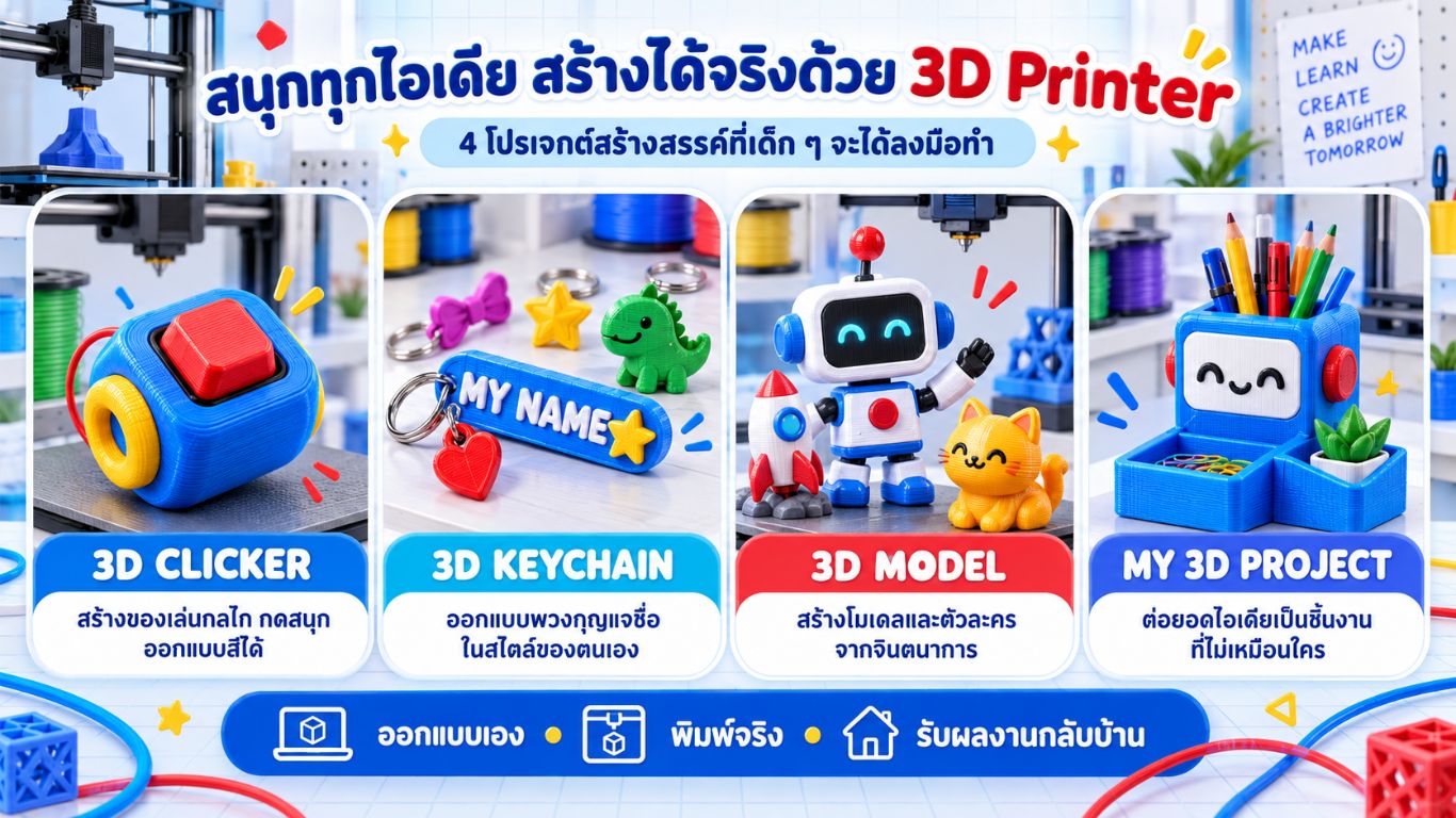 เรียน 3D Printer เด็ก ได้ทำอะไรบ้าง?