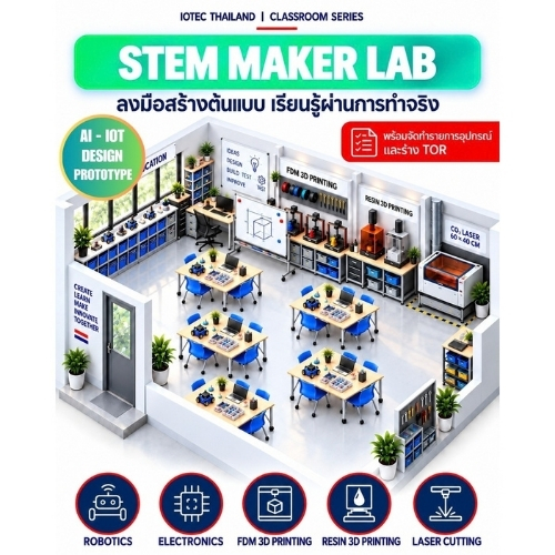 STEM MAKER LAB ห้องเรียน STEM MAKERSPACE ระดับกลาง