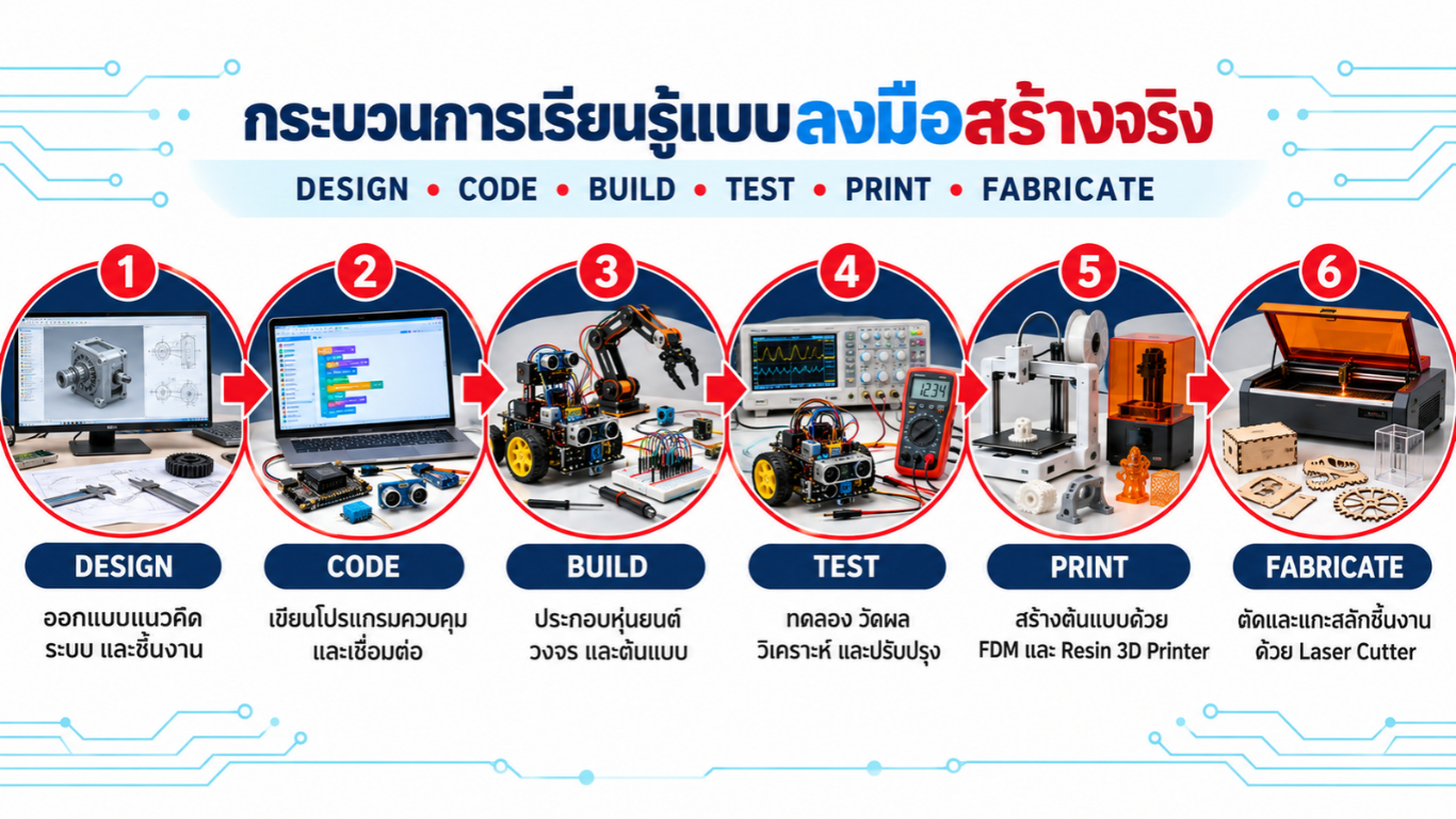 กระบวนการเรียนรู้จริง STEM MAKER LAB แบบลงมือทำ