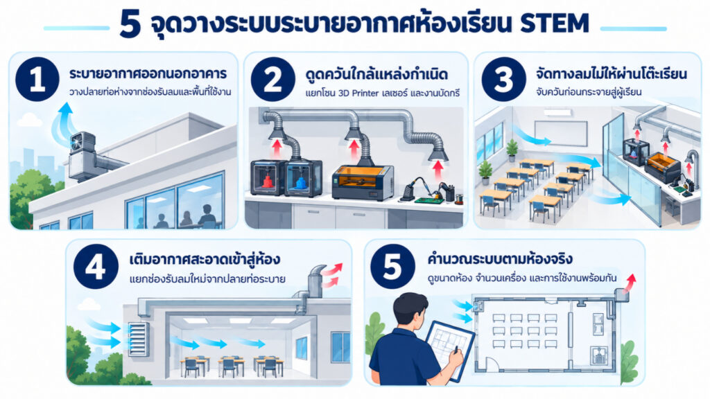 จุดระบายอากาศห้อง STEM