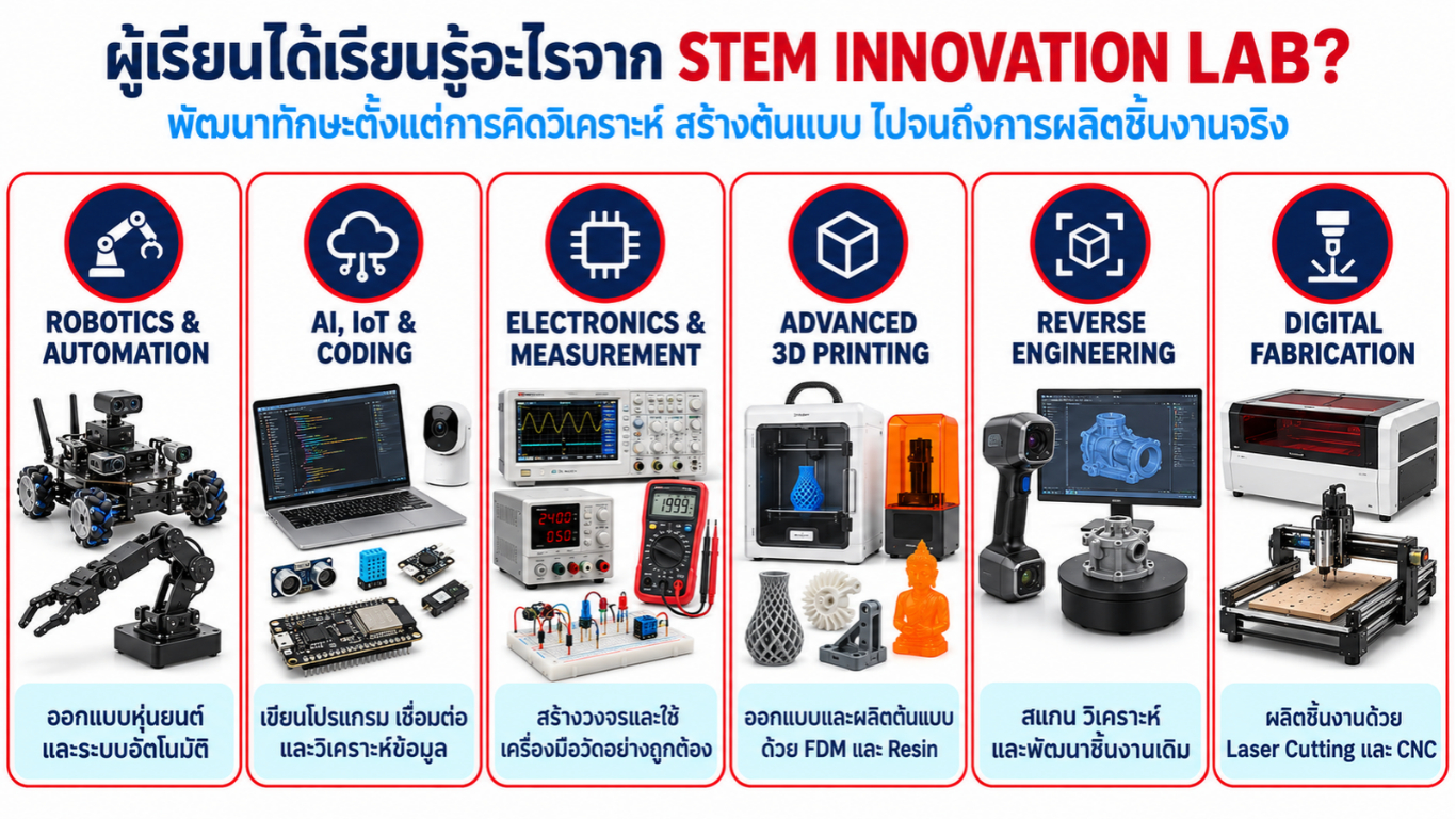 ผลลัพธ์การเรียนห้อง STEM INNOVATION LAB