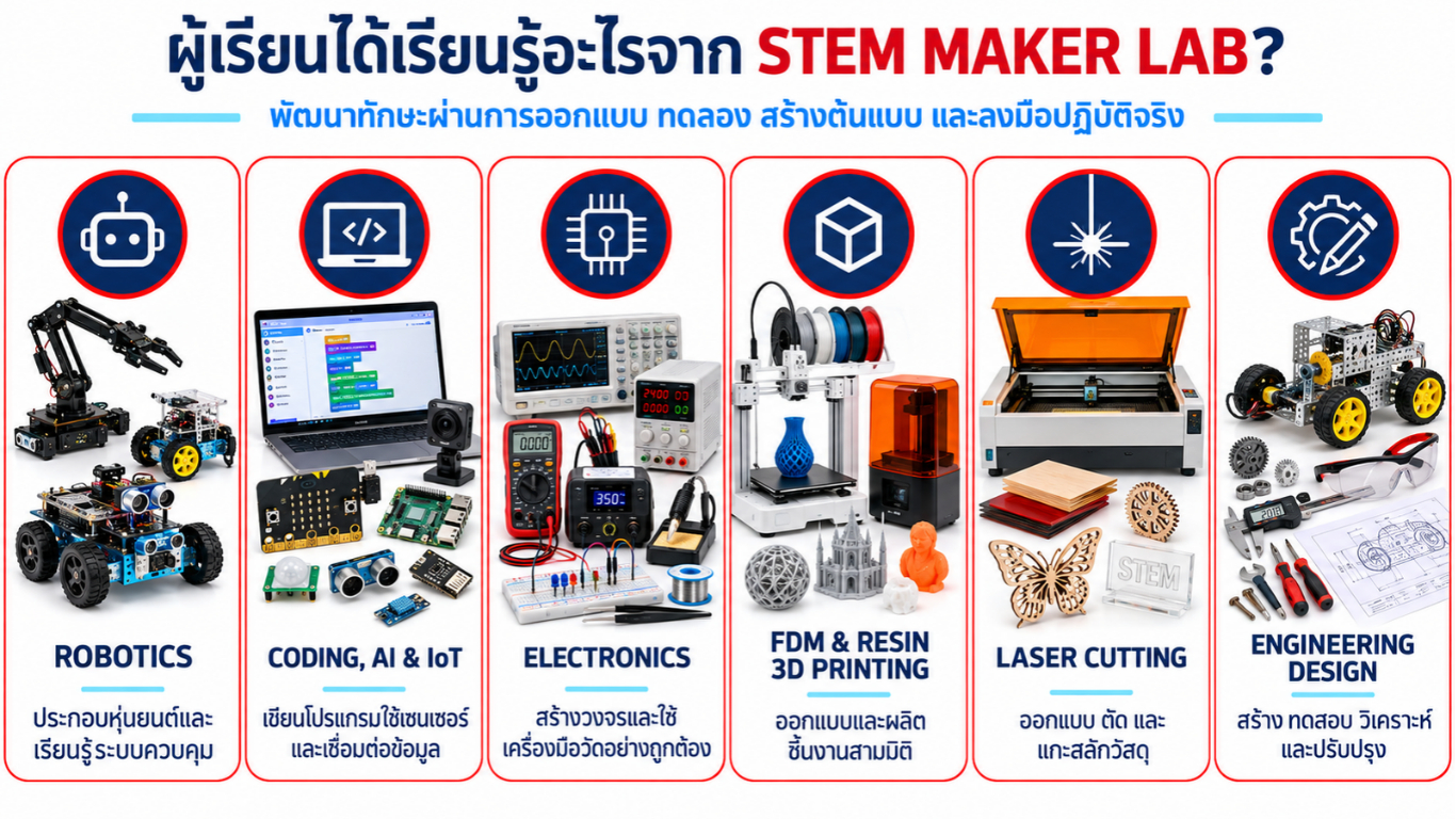 ผลลัพธ์การเรียนห้อง STEM MAKER LAB